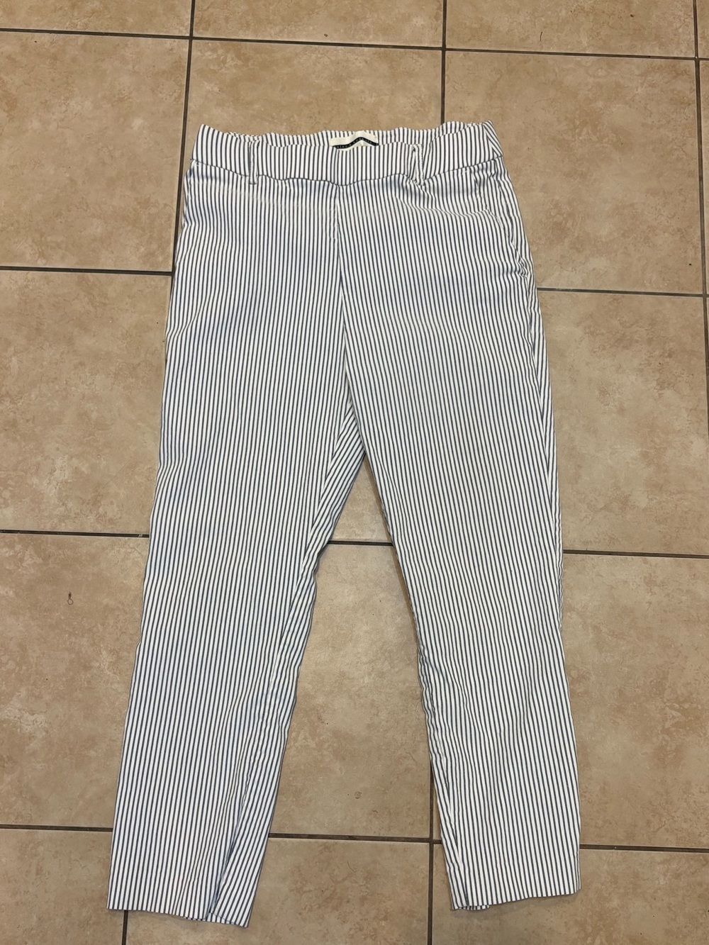 Jules & Leopold Navy Pinstripe White Chinos
